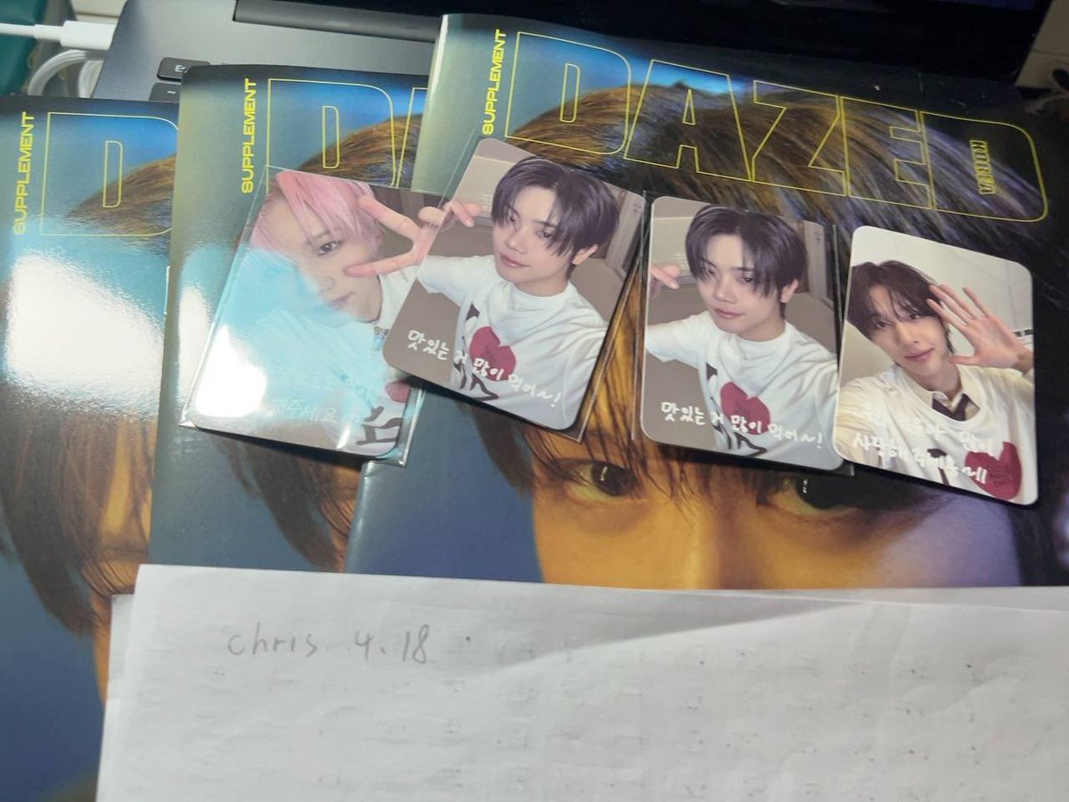 cyecorner's tweet photo. 📬 : #chrisproofs 

[ XYC - 3 ]

   — the batch which include jingxiang magazine and yeojun kenshin sungmin dazed pc are already secured in xianyu , thank u for trusting ! 🫶 https://t.co/yK13IwcVZ1
