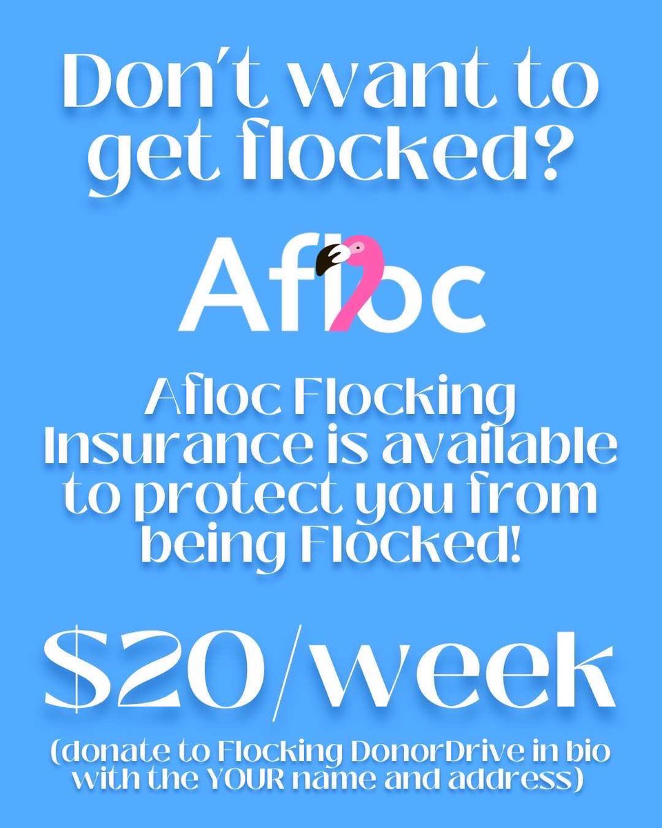Starting Monday, Flock Your Friends! Donate to the attached donor drive with the person you’d like to flock and their address.

fourdiamonds.donordrive.com/index.cfm?fuse…