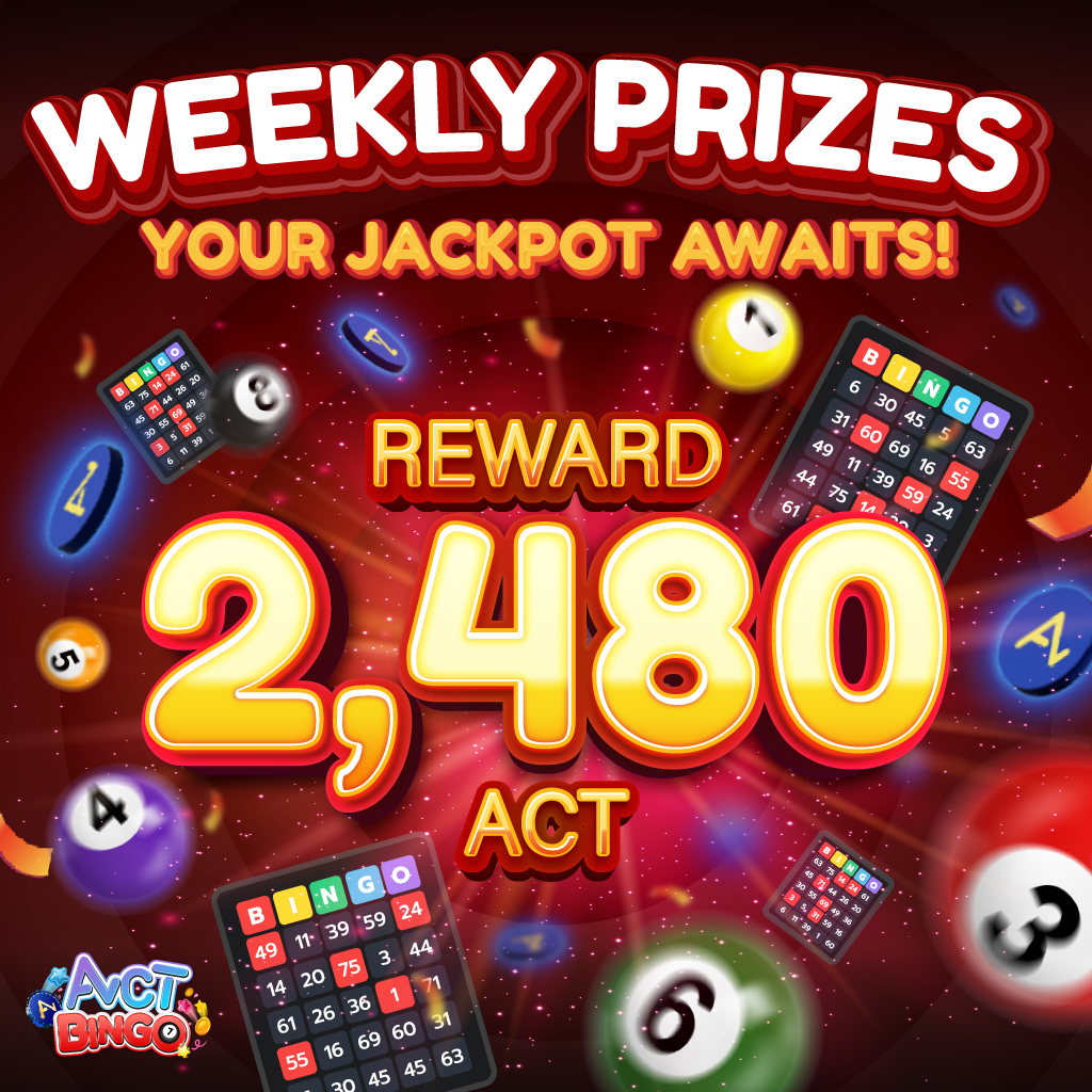 Actbingo's tweet photo. 🏆Your grand prize awaits! Fetch a chance to win 2,480 ACT at ACT Bingo.

Play now : https://t.co/679ol0jjkW 

#ACTBingo #ACT #Acet #DecentralizedBingo https://t.co/BS1Pgxkbue