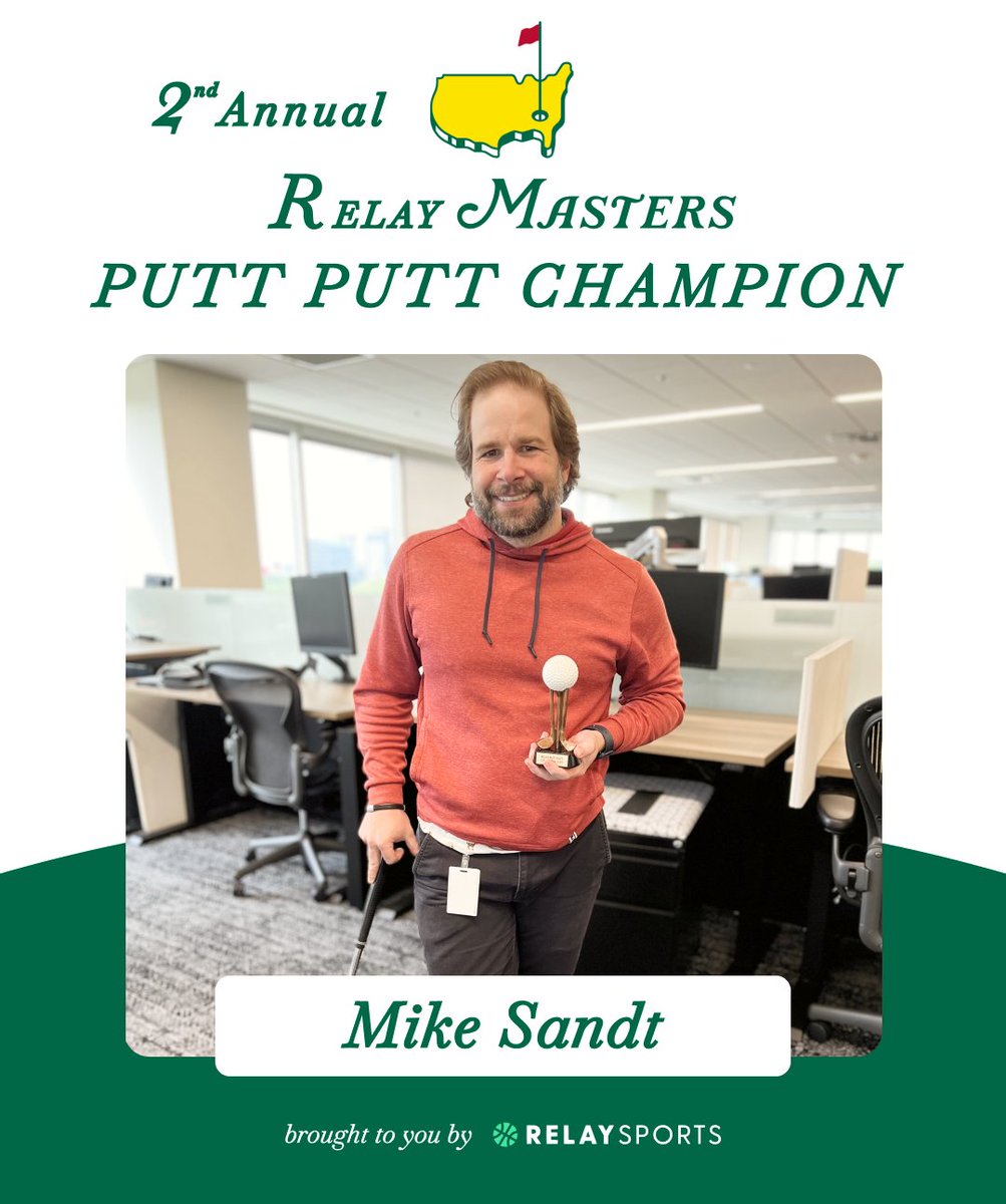 Steady as she goes, there was no besting our back-to-back Relay Masters champion. He found his groove early, and it was steady putting from then on. Hats off, Mike, and keep it rolling next year! 🏌⛳️🏆

#LifeAtRelay #RelayMasters #culture #community