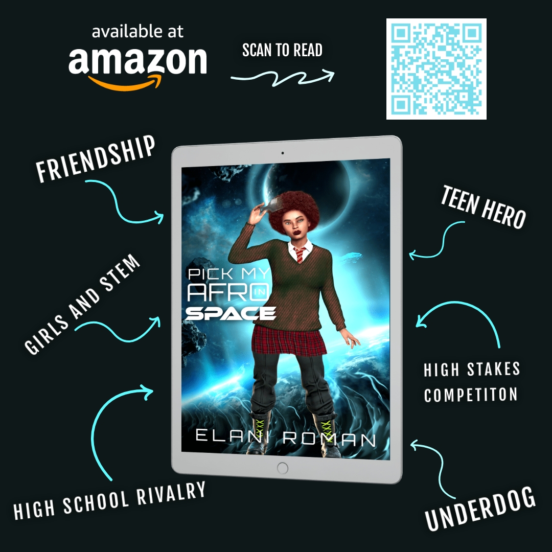 Pick My Afro In Space
amazon.com/Pick-My-Afro-S…

#GoodFriday2025 #elaniromanauthor #authorelaniroman #elaniromanshorts #shortreads #elaniroman #stemdiversity  #readers #mustread #reader #readingcommunity #writingcommunity