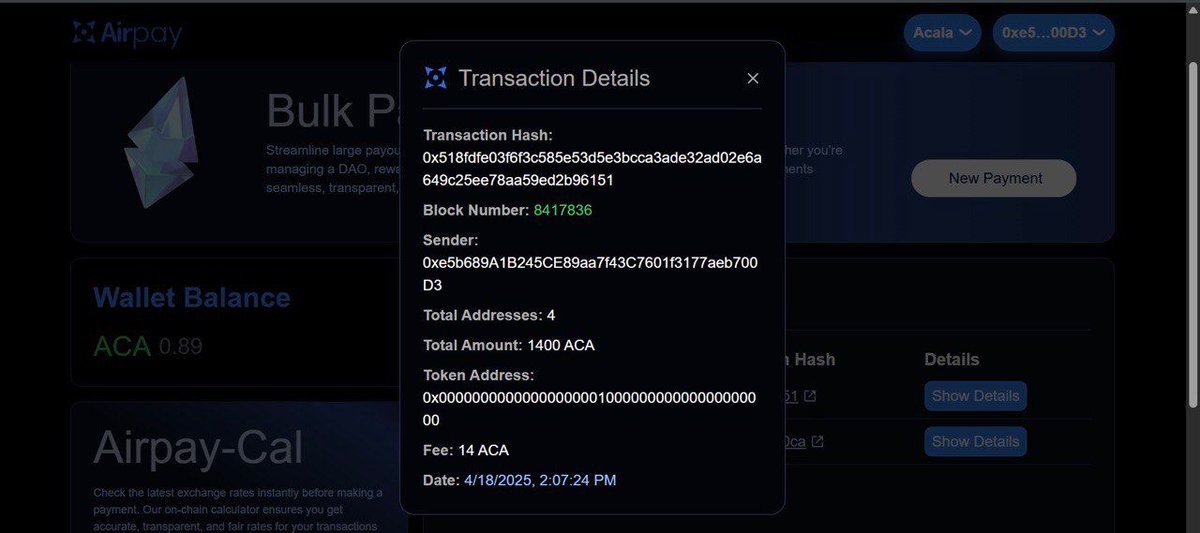 Official_Airpay's tweet photo. Glad to announce that we’ve distributed rewards to winners of Wednesday's @AcalaNetwork buzz giveaway.

Using our bulk payment tool, we sent out payment to the winners seamlessly in one click.

Stay glued guys cause another giveaway will be coming soon.

https://t.co/BFqRI3N3Vr