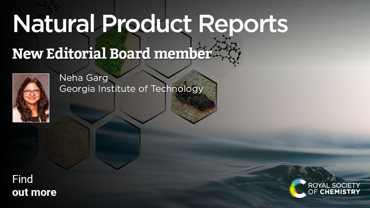 NatProdReports's tweet image. 🎉We are delighted to welcome Professor Neha Garg @Neha10GT @GargLab_GT
from @GeorgiaTech to the @NatProdReports Editorial Board!
Learn more about Neha here🔽
blogs.rsc.org/np/2025/04/07/…