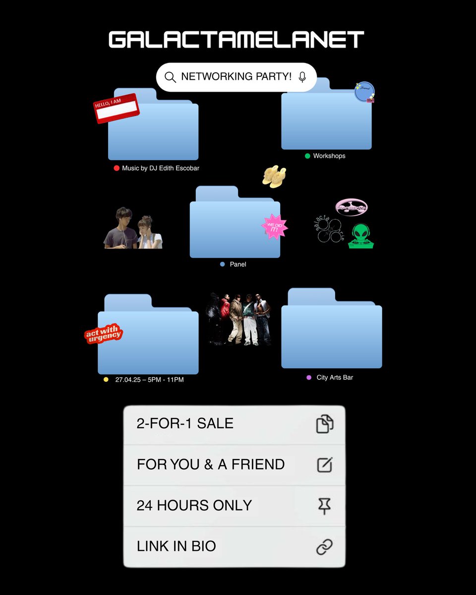 galactamelanin's tweet photo. 24 HOURS ONLY — 2 FOR 1 TICKETS! 💕🎟️

Bring a friend for free to GALACTAMELANET — because good vibes are better when shared.

https://t.co/jyifm6cpZz https://t.co/vdIvIOvZ2t