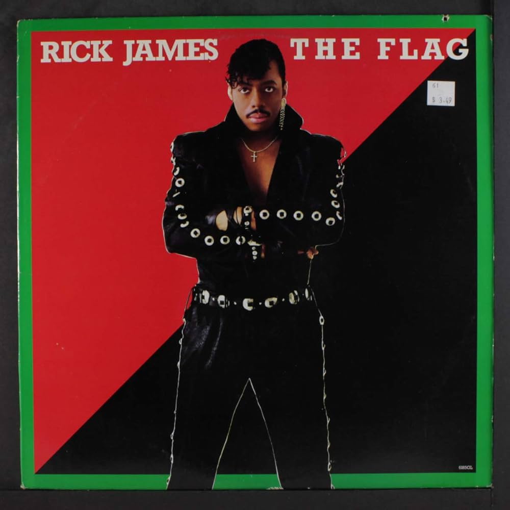 RickJames's tweet photo. Raise The Flag! 🚩

Released on this day in 1986, THE FLAG saw Rick James blending funk, rock, and R&amp;B with his signature energy. With tracks like “Sweet and Sexy Thing” and “Freak Flag,” this album kept the funk alive. 
#RickJames #TheFlag #FunkPunk https://t.co/bbwkLBLLPX
