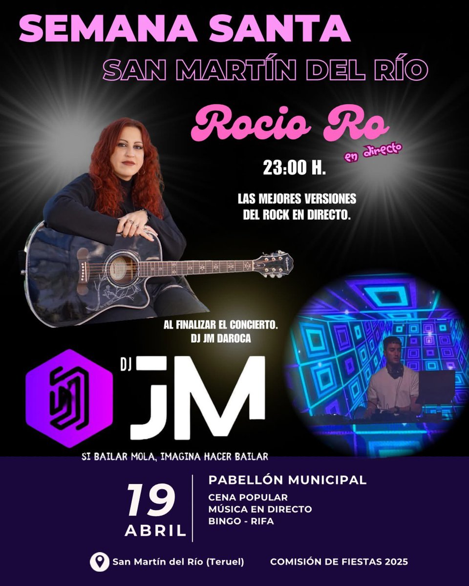 Nos vemos mañana en San Martín del Río, con temas propios y versiones que seguro conoceréis, disfrutad de la Semana Satán 😈 

#rocioromusic #cantautora #cantante #guitarraacustica #sanmartindelrio