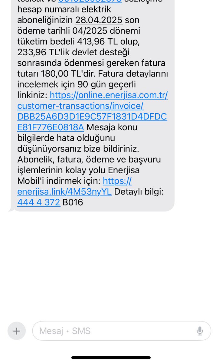 Her ay 180-230 tl arası gelen faturam bu ay 413 tl gelmiş ve canım devletin 233 tl yardım etmiş (yersen) .Hoşgeldin fıkralarla Türkiye…