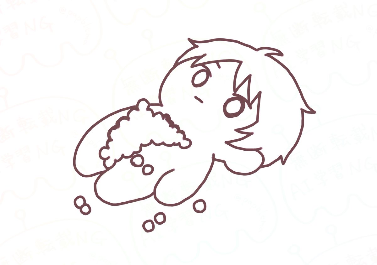 皆さん線画と塗った後を見せてください 