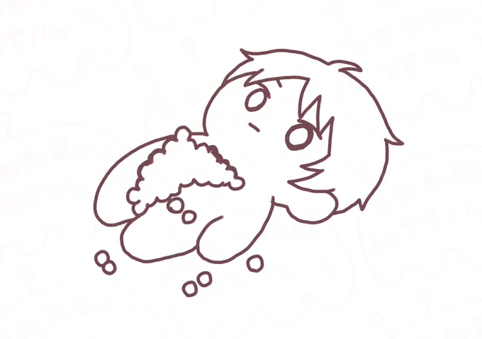 皆さん線画と塗った後を見せてください 