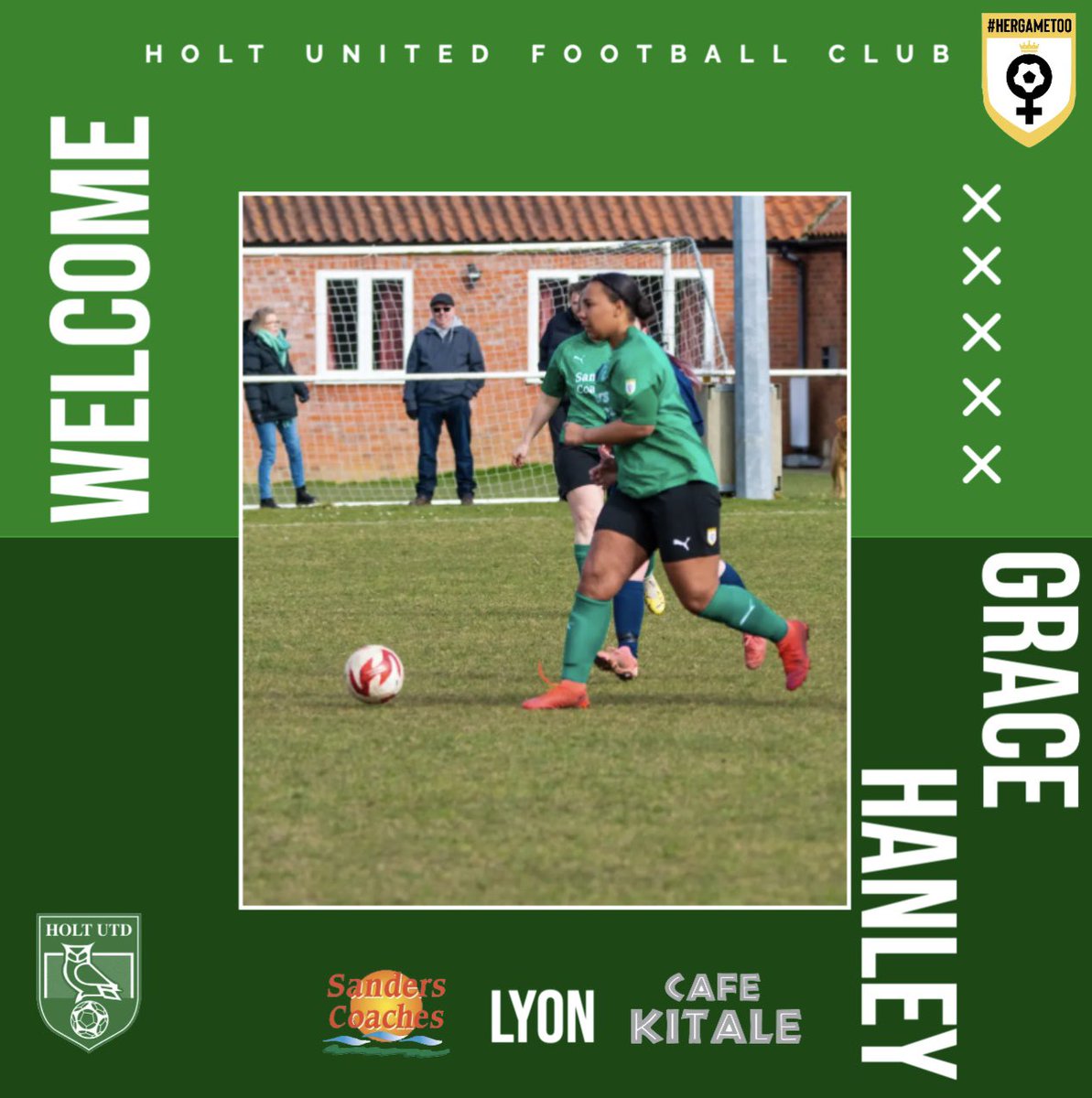 HoltLadies's tweet photo. 🚨NEW SIGNING🚨 
We are pleased to announce the signing of Grace Hanley!! She has been amazing in our last two games, and an incredible asset to the team. Grace brings a lot of energy and tenacity, and will even pull out unconventional ways to control the ball 😅 Welcome Grace!! https://t.co/Ylo0GJ5MpS