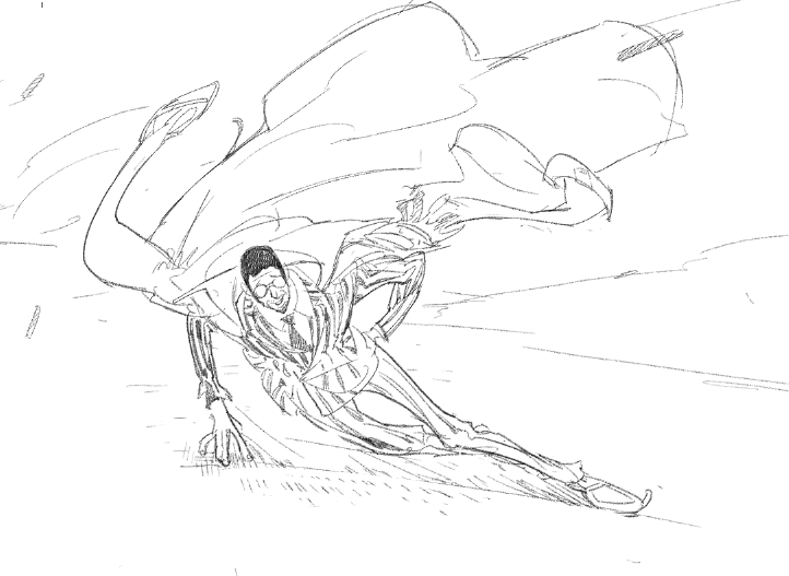 애니 최신화 제일 인상깊었던 장면  별안간 스피드 스케이트 타던 키자루 대장