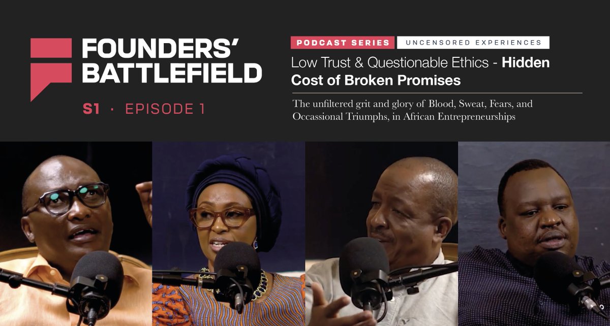 Season 1 - Episode 1 - Low Trust &amp; Questionable Ethics – Hidden Cost of Broken Promises.

🎥 Watch Episode 1 now → youtu.be/gL_iC38GdQc

Entrepreneurship isn’t just pitch decks and coffee runs—it’s a daily duel against low trust. In our debut episode of Founders’ Battlefield,