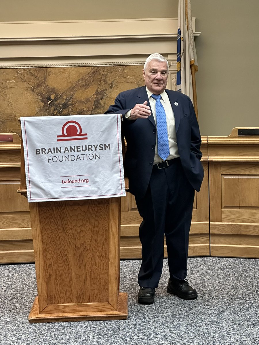 On Wednesday, I spoke about a subject near and dear to my heart. I was honored to have been invited by Chairman John Lawn to speak in front of the Brain Aneurysm Foundation and to share my family's experience.