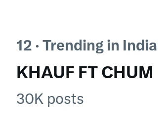 30K+ tweets done—what a ride.
Can’t thank you all enough, #ChumStars. You guys really showed up big.
KHAUF FT CHUM trending again and it's all because of your love and effort.
#ChumDarang
KHAUF FT CHUM