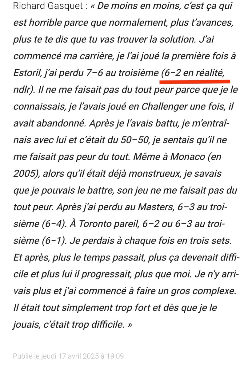 ClaudeMerl45426's tweet photo. #richardgasquet1 corrigé 18x par #RafaelNadal en 18 match !!!
Et qui se permet de pipoter sur les résultats et d'essayer de nous faire croire qu'il pouvait battre le Goat de la Terre Battue ! 🤣 
#WeLoveTennis https://t.co/qnaIIh8YW4