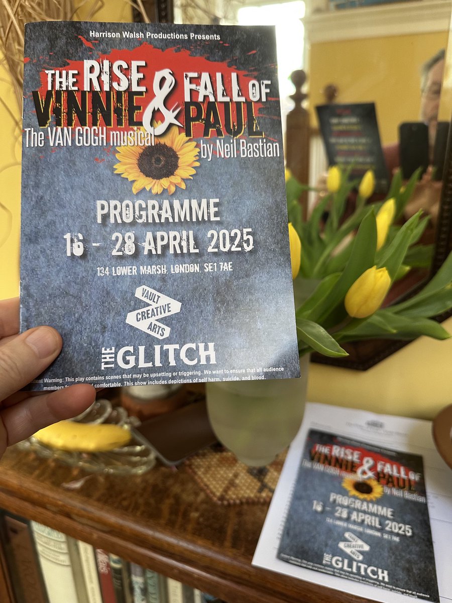 Do not miss this compelling one hour rock musical by ⁦<a href="/BookMusicLyrics/">BML</a>⁩ writer Neil Bastian at a new venue near Waterloo. Van Gogh and Gaugin in a “flat share from hell”, performed brilliantly by two singers possessed of voices from heaven.