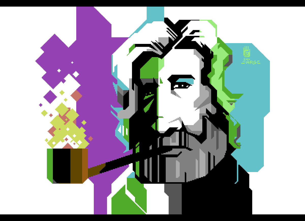 j_ljunggren's tweet image. New pixel art by me. Commodore 64. Hires mode with sprites in the upper and lower borders. 320 x 284 pixels. 16 colors.
#c64 #commodore64 #pixelart #art #retro