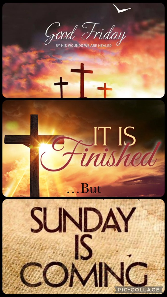 Andy Rodden (@shadetree_77) on Twitter photo It’s Friday, “Good Friday”! Jesus bowed his head & said, “It is Finished”! Now, Jesus is hanging on the cross, dead. The disciples are questioning what happened to their KING 👑? But it’s only Friday, & Sundays coming! #GoodFriday <a href="/KeithaRodden/">Keitha Rodden</a> <a href="/HGR1907/">Hannah Grace</a> It’s Friday, “Good Friday”! Jesus bowed his head & said, “It is Finished”! Now, Jesus is hanging on the cross, dead. The disciples are questioning what happened to their KING 👑? But it’s only Friday, & Sundays coming! #GoodFriday <a href="/KeithaRodden/">Keitha Rodden</a> <a href="/HGR1907/">Hannah Grace</a>