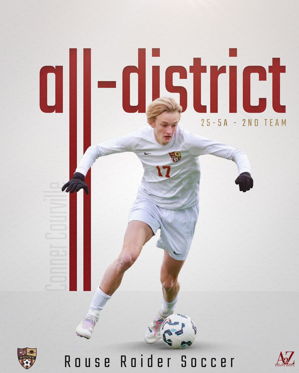 A2ZSportsMedia (@a2zsportsmedia) on Twitter photo Congratulations to <a href="/RouseSoccer/">Rouse Raider Soccer</a> Conner Courville
who was selected as 2nd Team All-District this season.
<a href="/RouseScrBooster/">RHS Soccer BC</a>
<a href="/DKnight111/">Darrell Knight</a> Congratulations to <a href="/RouseSoccer/">Rouse Raider Soccer</a> Conner Courville
who was selected as 2nd Team All-District this season.
<a href="/RouseScrBooster/">RHS Soccer BC</a>
<a href="/DKnight111/">Darrell Knight</a>