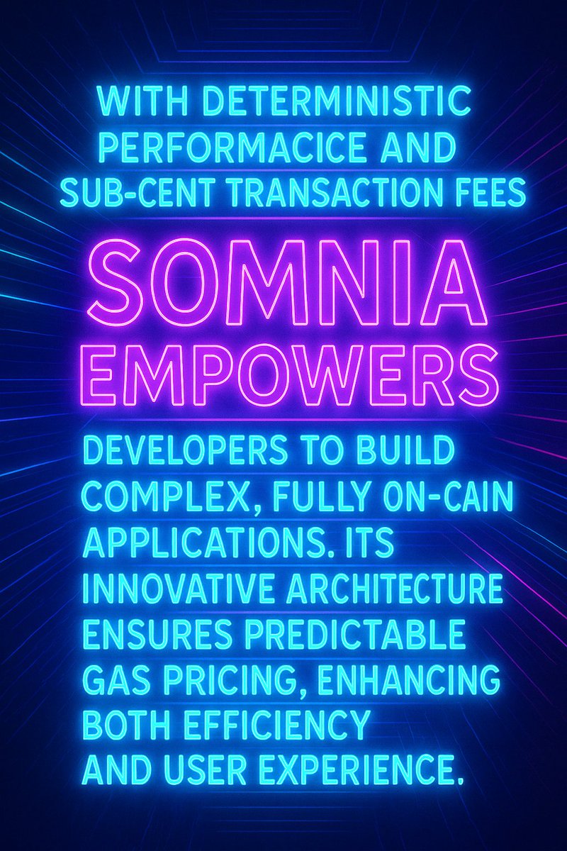With deterministic performance and sub cent transaction fees, Somnia empowers developers to build complex, fully on chain applications. Its innovative architecture ensures predictable gas pricing, enhancing both efficiency and user experience