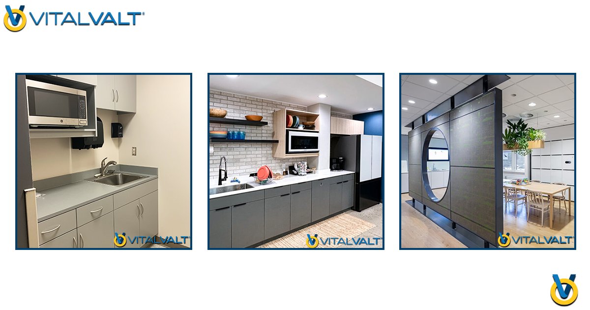 vitalvalt's tweet image. There are ways to make your office kitchen a social breakroom &amp;amp; that’s through reimagining &amp;amp; reinventing this space.

Modular Casework is the perfect ingredient - as it too can be repurposed &amp;amp; reinvented over time.

vitalvalt.com/agile-pantry/

#officemodularcasework
#modularcasework