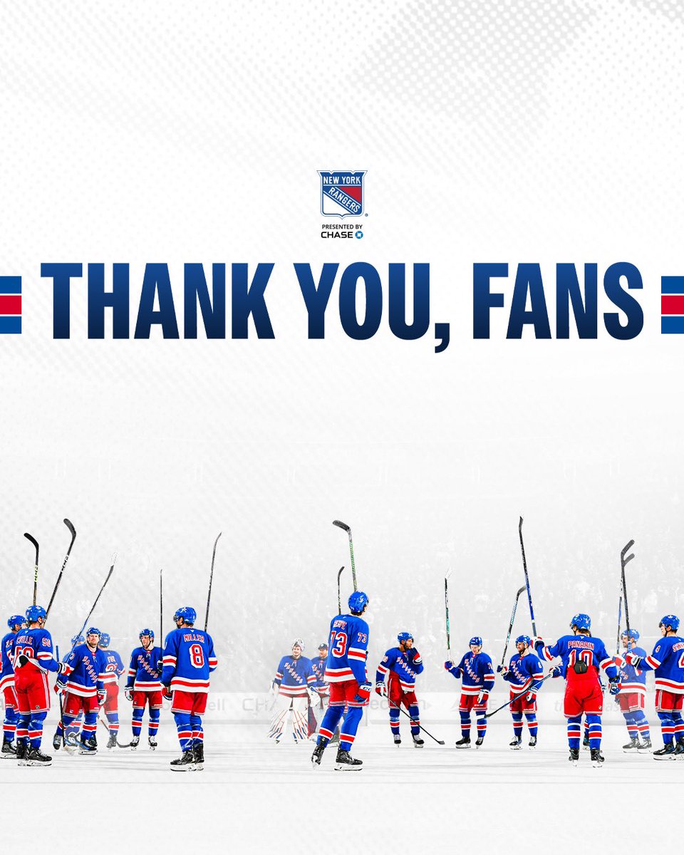 NYRangers's tweet photo. Thank you for your support this season, #NYR family. https://t.co/n8eujF0SS6