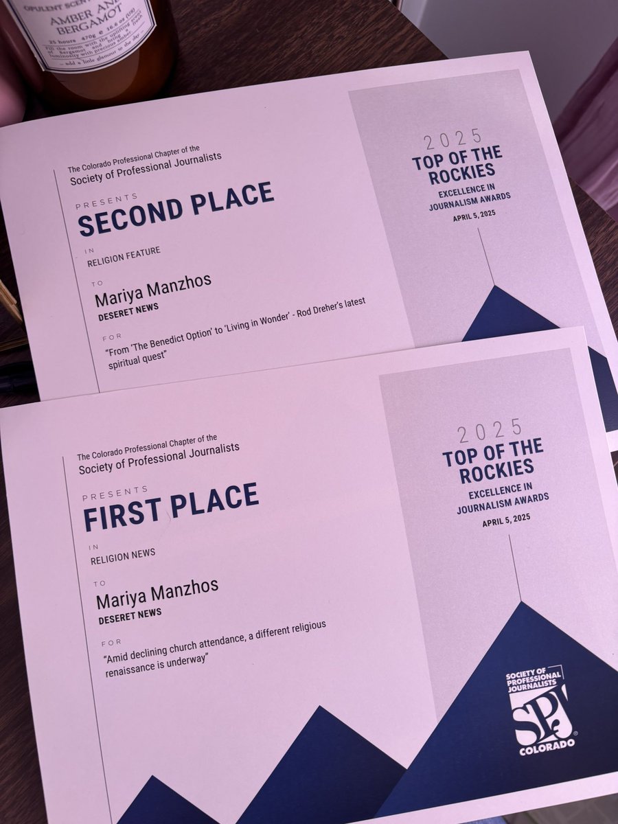 Mariya Manzhos ๐บ๐ฆ (@mariyamanzhos) on Twitter photo Grateful to be recognized in the Top of the Rockies <a href="/SPJCOLO/">SPJ ColoradoPro</a> contest with two <a href="/Deseret/">Deseret News</a> stories on religion. Grateful to be recognized in the Top of the Rockies <a href="/SPJCOLO/">SPJ ColoradoPro</a> contest with two <a href="/Deseret/">Deseret News</a> stories on religion.