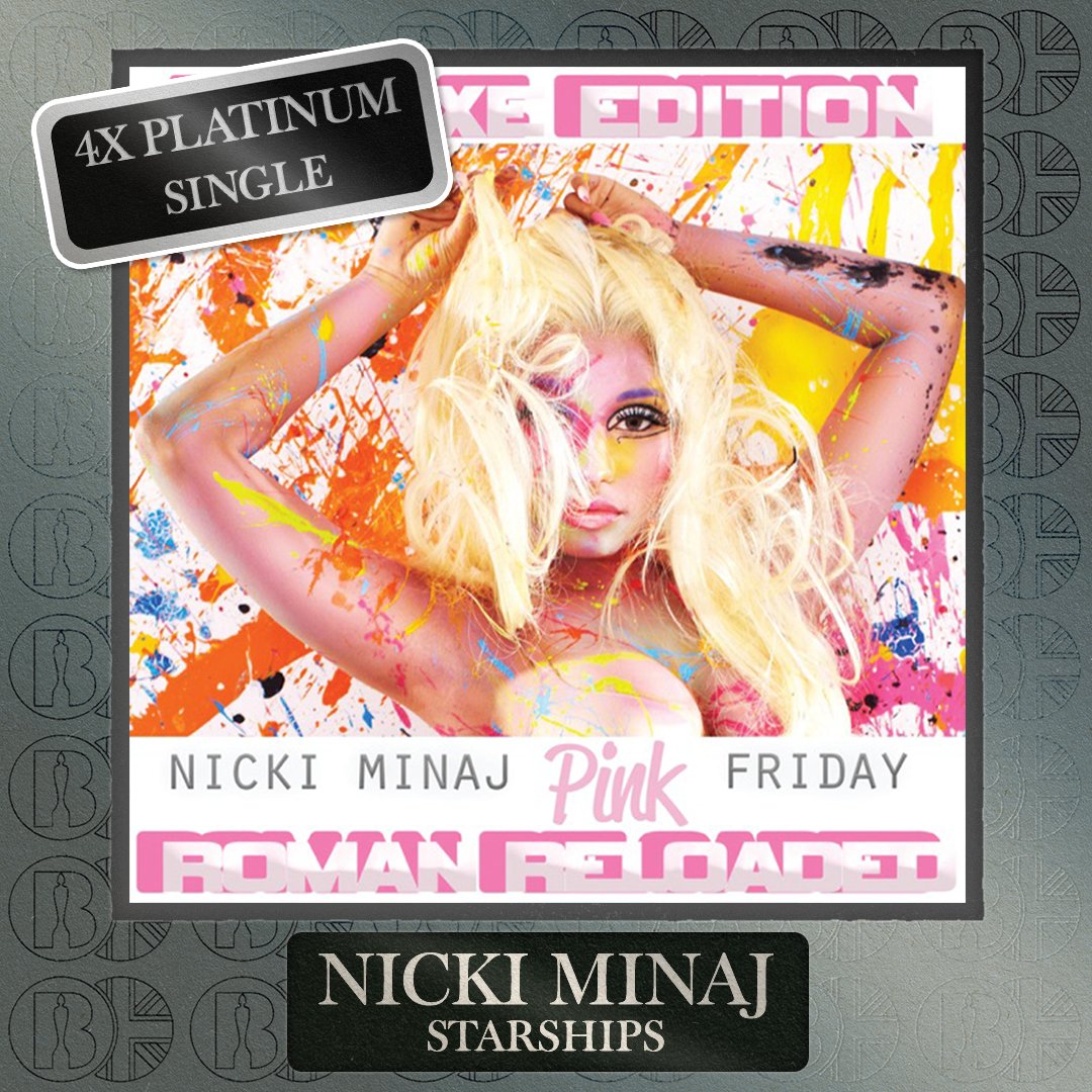 'Starships', the single by <a href="/NICKIMINAJ/">Nicki Minaj</a>, is now #BRITcertified 4x Platinum