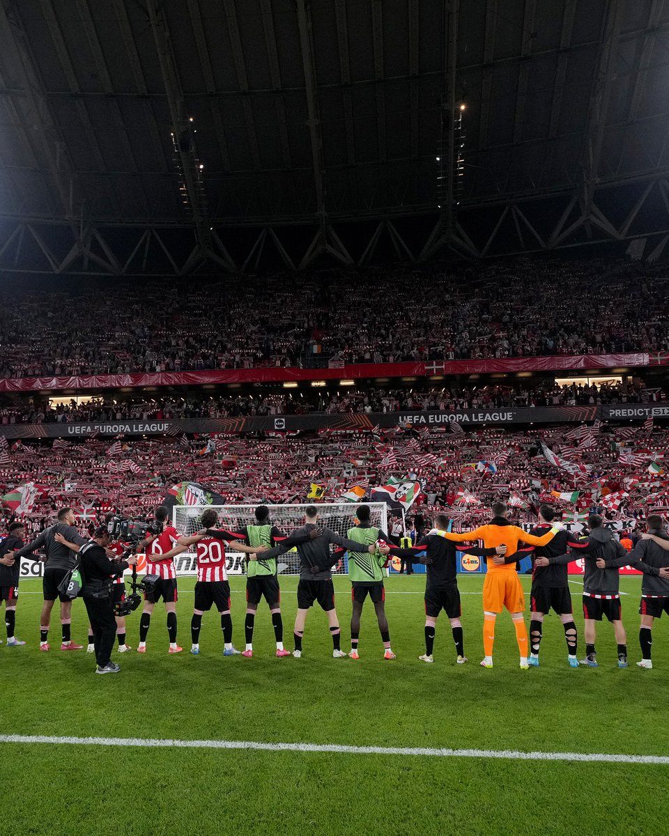 EuropaLeague's tweet photo. Athletic Club have won all six of their home Europa League matches this season 🏟️

@Athletic_en | #UEL https://t.co/jLqEiFhjRN