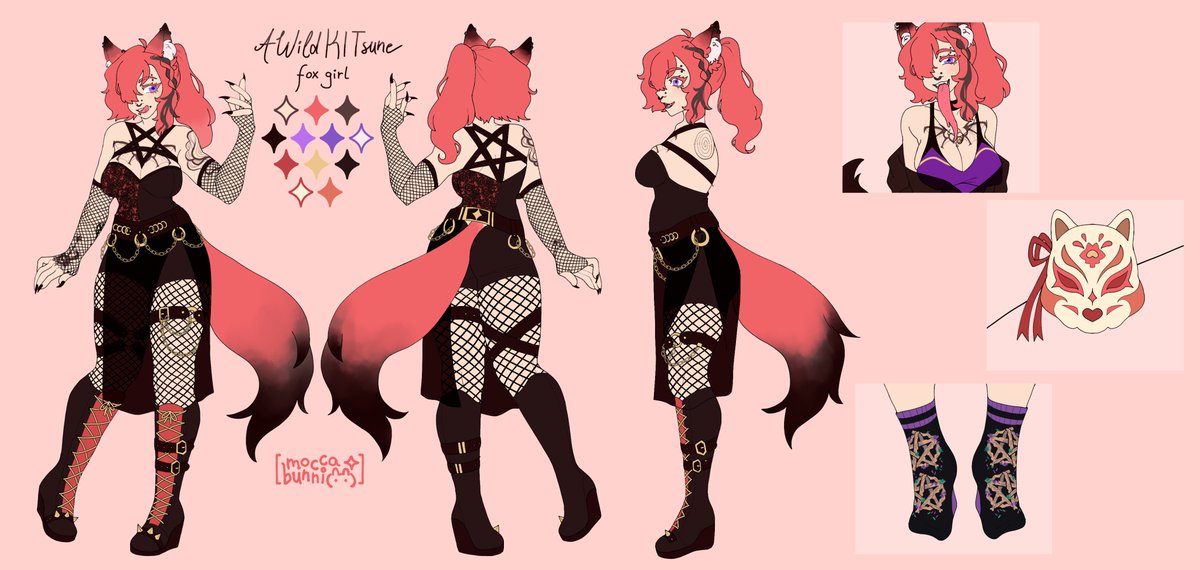 IT'S HERE! 

In Celebration of the Success of the Foxothon AND the upcoming 3.0 Redebut <3 I have decided to release the reference sheet for my new design but only the Alt outfit!

Starting today until the end of the Foxothon which currently sits at 150+ hours. We will be hosting