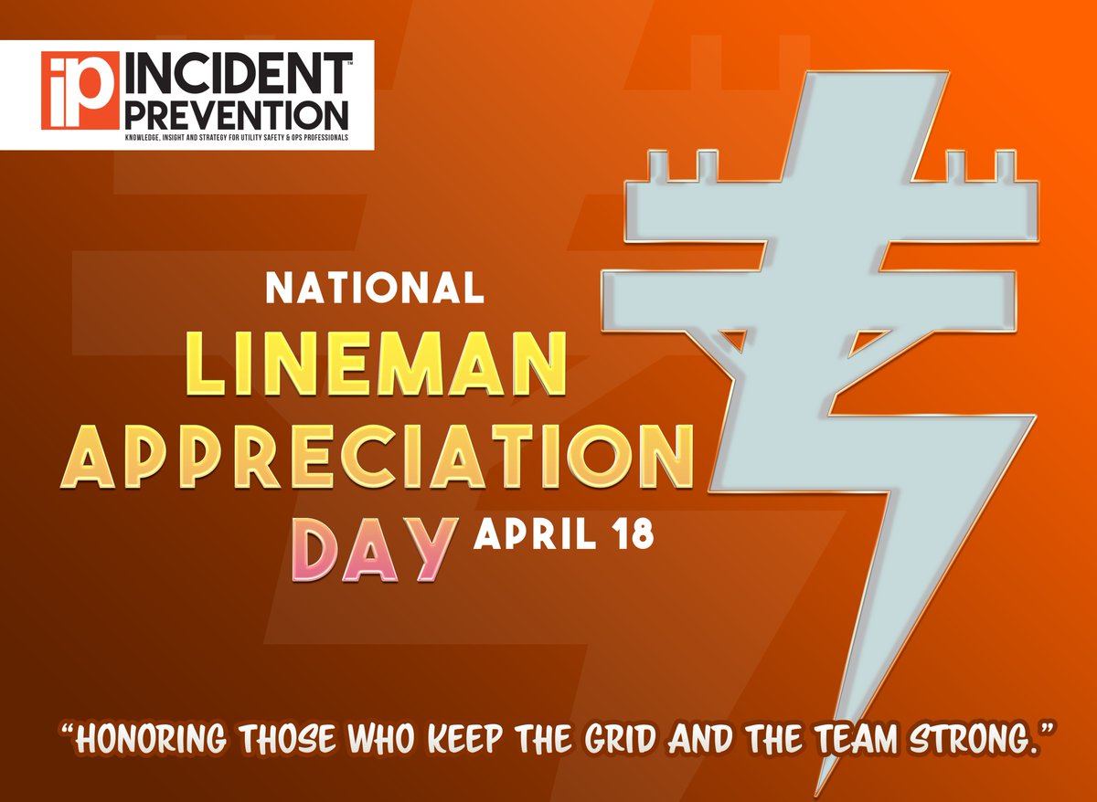 IncidentPrevent's tweet photo. Honoring Those Who Keep the Grid and the Team Strong on National Lineman's Day!

#LineworkerStrong #UtilitySafety #IncidentPrevention #LinemanLife #SafetyCulture #LinemanLegacy  #CUSP #iP #UtilitySafetyConference #Lineman #Linemen #Lineworkers #LinemanAppreciationDay https://t.co/qXi6Rt8sj0