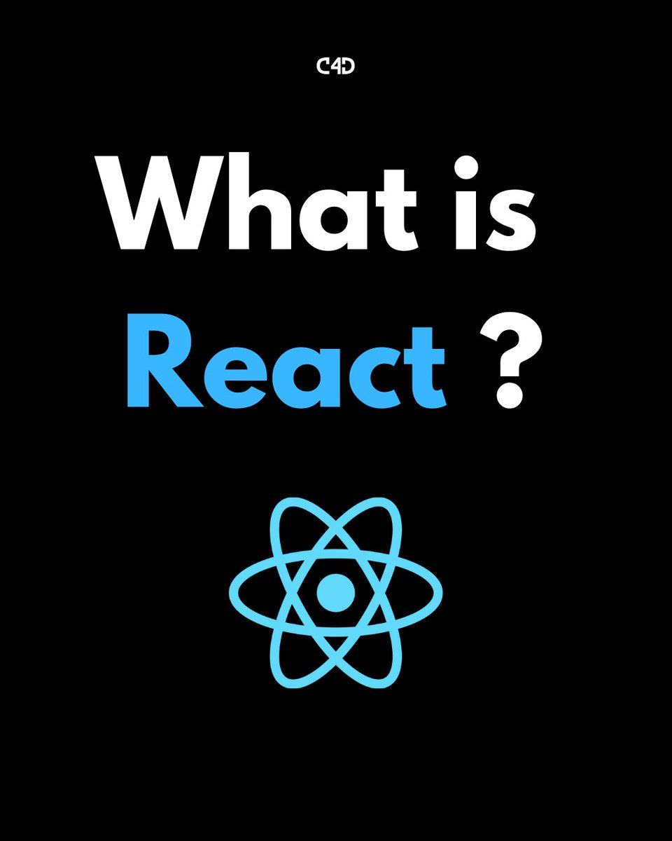 Coding4Devs's tweet image. 🚀 What is React?
React is a JavaScript library used to build fast, interactive user interfaces—especially for single-page applications.
Created by Meta, it lets developers build reusable UI components easily!
#ReactJS #WebDevelopment #ReactForBeginners #Coding4Dev