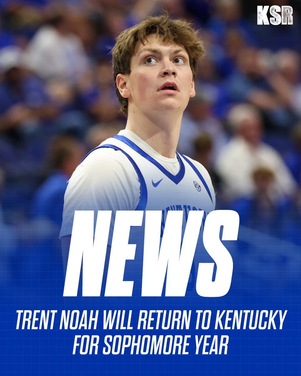 BREAKING: Trent Noah announces he's returning to Kentucky for sophomore season

It’s all coming together, folks.

on3.com/teams/kentucky…