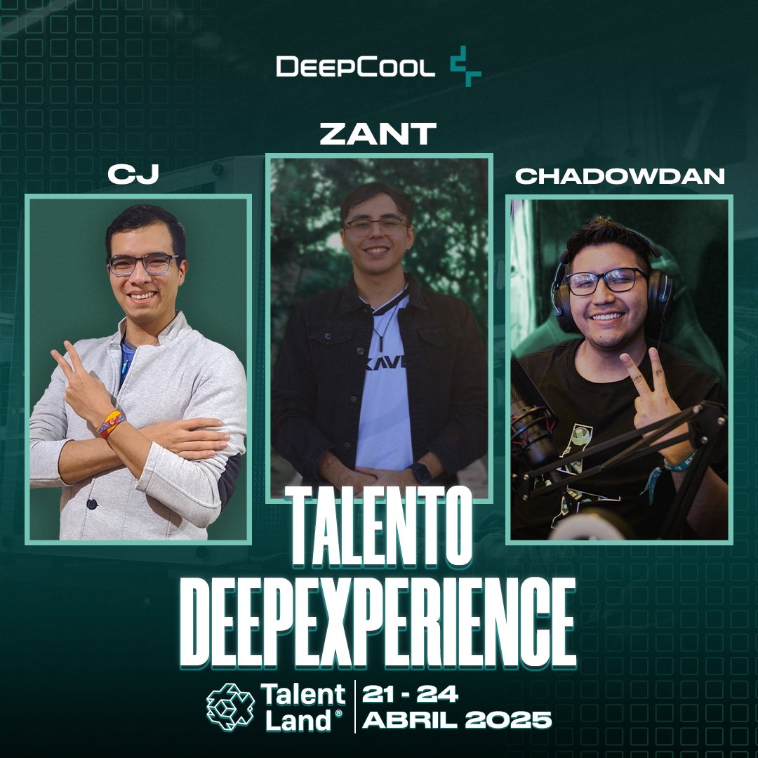 DeepCoolMx's tweet photo. ¡Una vez más los esperamos en TALENT LAND! 🥳

De la mano del mejor talento, contenido y con muchas sorpresas 🎁

#DeepCool #StayCool https://t.co/lxcdepPmjZ