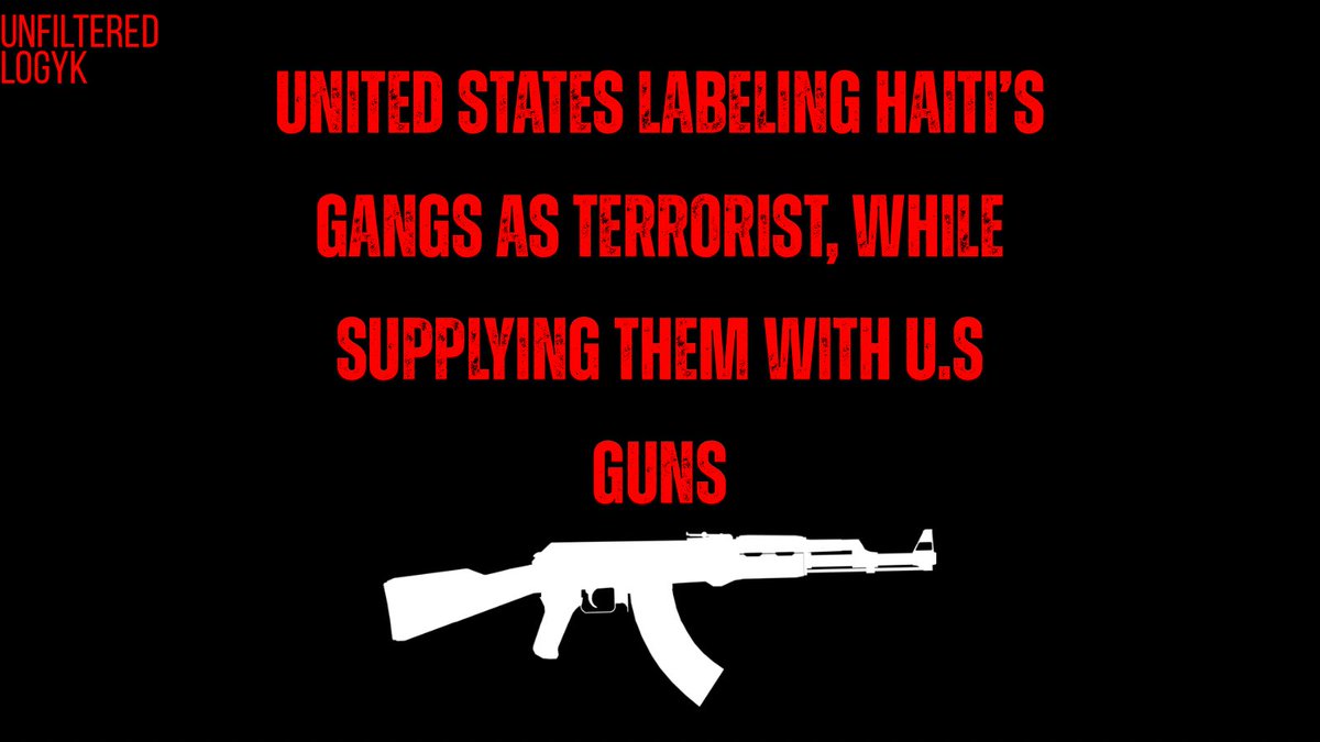 🇭🇹🇺🇸
The U.S. is now considering labeling Haiti’s gangs as terrorist organizations. Thats great, but let’s talk about the hypocrisy. The very weapons these gangs are using, high-powered, military-grade firearms, are U.S.-manufactured. How is it that the most powerful nation on