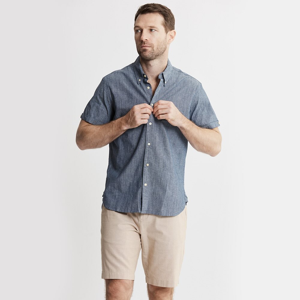 Chambray Shirt: Looks like denim, feels like a breeze.