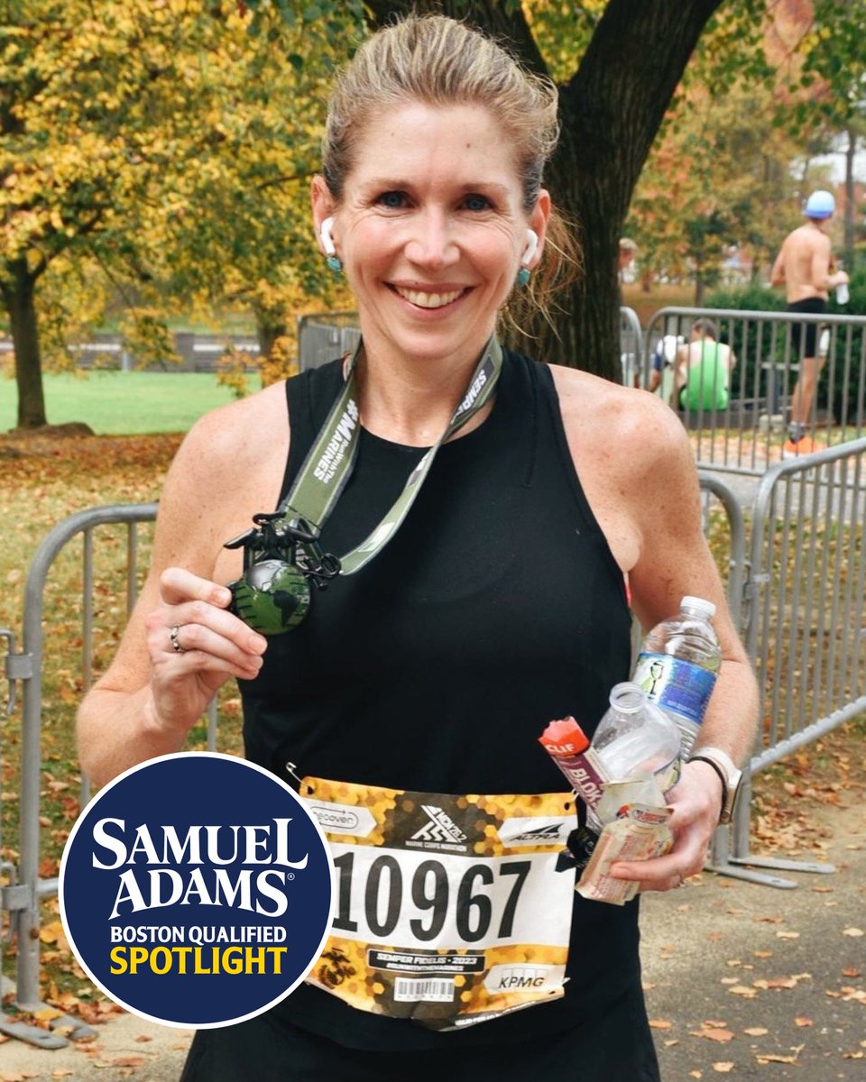 bostonmarathon's tweet photo. Our FINAL @SamuelAdamsBeer #QualifiedSpotlight is coming at you LIVE from the @BankofAmerica Boston Marathon Expo! Today, we’re highlighting Krista Bryant from Fredericksburg, Virginia!🤩
(1/4) https://t.co/d43orGGWwq