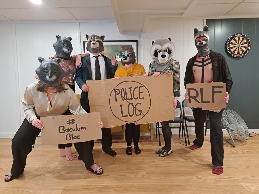 Expect us! 🦝🏴🪧 #CancelThePoliceLog #BaculumBloc