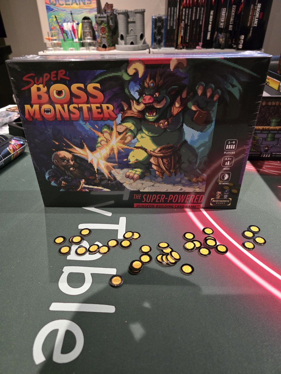 Our newest addition to our overwhelming collection! #BossMonster by <a href="/bwisegames/">Brotherwise Games</a> - we're stocked to unpack, organize and start playing!