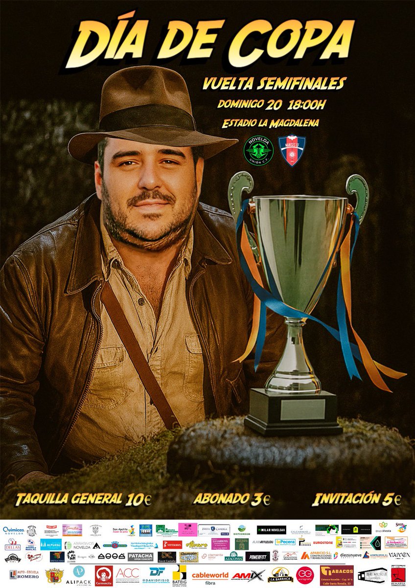 🏆 𝗡𝗼𝘃𝗲𝗹𝗱𝗮 𝗨𝗻𝗶𝗼𝗻 - 𝗠𝗮𝗻𝗶𝘀𝗲𝘀 𝗖𝗙  | 𝗦𝗲𝗺𝗶𝗳𝗶𝗻𝗮𝗹𝗲𝘀 𝗠𝗮𝗻𝗶𝘀𝗲𝘀 𝗖𝗙 𝗟𝗮 𝗡𝗼𝘀𝘁𝗿𝗮 𝗖𝗼𝗽𝗮

⚽️ Este domingo,vuelta de copa.

🆚 Manises CF
📅 Domingo, 20 de Abril
⏰ 18:00h
🏟️ Campo Mpal. La Magdalena
📍 Novelda (Alicante)

#LaFuerzaDeLaUnión