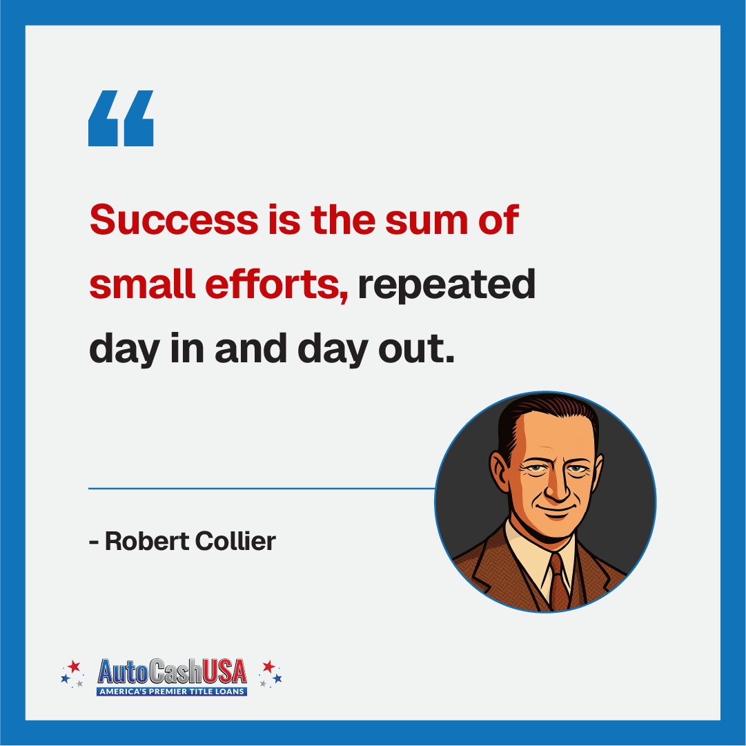 AutocashU's tweet photo. Every small step counts on your journey to financial success! At Auto Cash USA, we believe in empowering you with smart financial decisions that compound over time. 🤓

📲 Reach out to our friendly team now: https://t.co/bgOakRT4ta

#FinancialSuccess #PersonalFinance #AutoCashUSA https://t.co/vs23FBwMgE