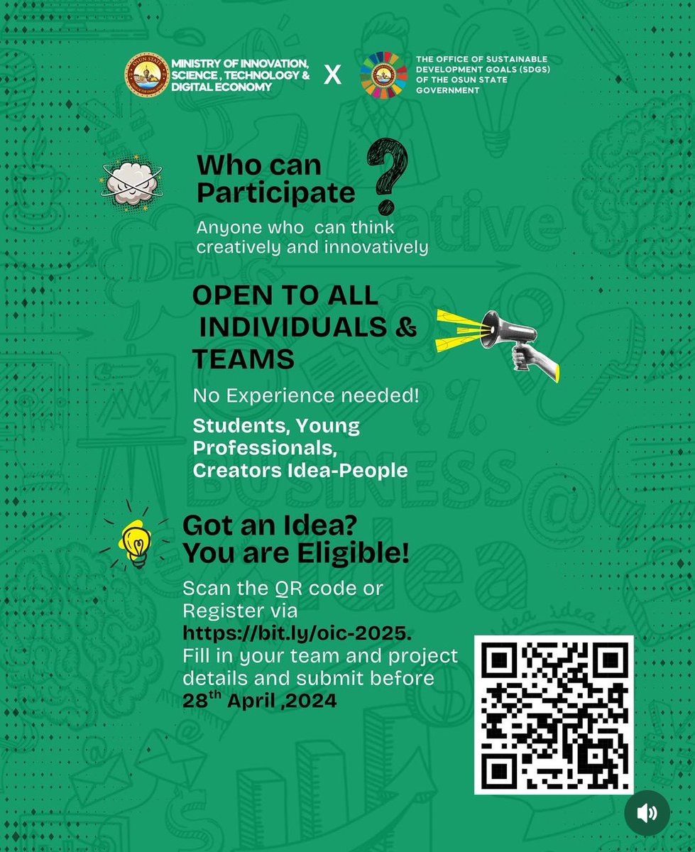 MrBanksOmisore's tweet photo. Osun State has over 925,000 hectares of Arable land. Do you have indigenous ideas or innovations that can improve farming practices or agricultural output?

JOIN THE OSUN INNOVATION CHALLENGE

Cc @InsideOsogbo @insideEDE @inside_ijesa @OsunTwitta @OsunDefender @Osun_State_Gov #SDG9