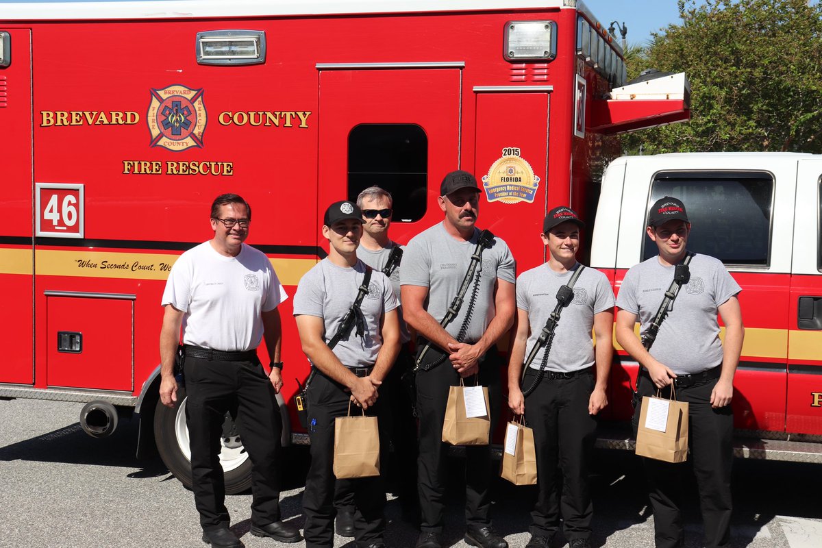 It could never be said enough! A BIG Thank YOU to the heart &amp; soul of BCFR, our people. Thank you for your unwavering commitment to providing quality care to our community. Also, a BIG thank you to the Space Coast Health Foundation for all the goody bags &amp; your continued support.