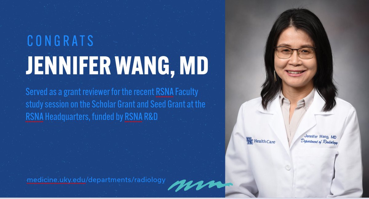 Congratulations to faculty member, Dr. <a href="/JenniferXiaoqin/">Xiaoqin Jennifer Wang</a> for serving as a grant reviewer for the recent <a href="/RSNA/">RSNA</a> Faculty study session on the Scholar Grant and Seed Grant!