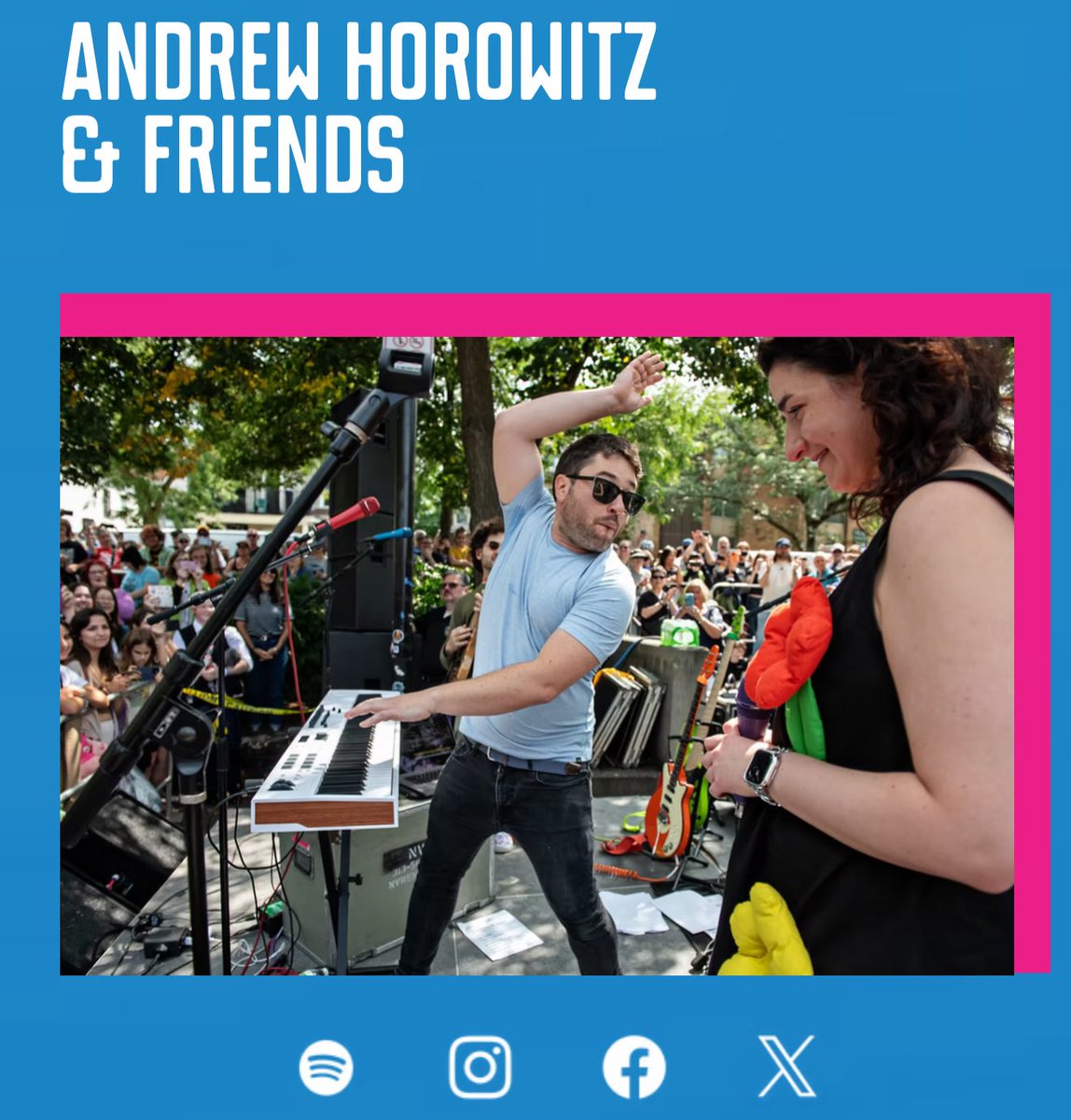 themilkshakegd's tweet photo. Let’s talk about how the Spotify and Facebook links go to tally hall and not Andrew Horowitz https://t.co/oohEntVrro