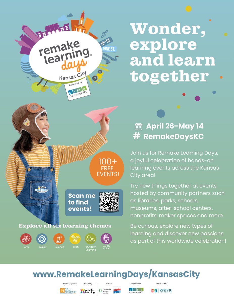 Amelia Earhart Hangar Museum (@aehangarmuseum) on Twitter photo We're excited for #RemakeDays happening April 26-May 14!! We’re hosting Aviation STEAM Fest on May 3rd and hope you’ll join us! See all of the events here: remakelearningdays.org/kansascity. #RemakeDaysKC #AEhangarmuseum #AviationSTEAMfest <a href="/STEMKC/">KC STEM Alliance</a> @remakedays We're excited for #RemakeDays happening April 26-May 14!! We’re hosting Aviation STEAM Fest on May 3rd and hope you’ll join us! See all of the events here: remakelearningdays.org/kansascity. #RemakeDaysKC #AEhangarmuseum #AviationSTEAMfest <a href="/STEMKC/">KC STEM Alliance</a> @remakedays