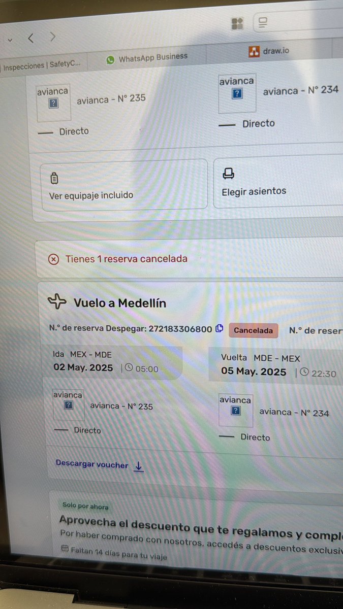 MielAgria87's tweet photo. @Despegar No me permite hacerlo directo. Ya usé los canales que existen tres veces sin solución en dos días (ayer y hoy) lo pueden validar con la siguiente información https://t.co/3MhqBXZ7Wp