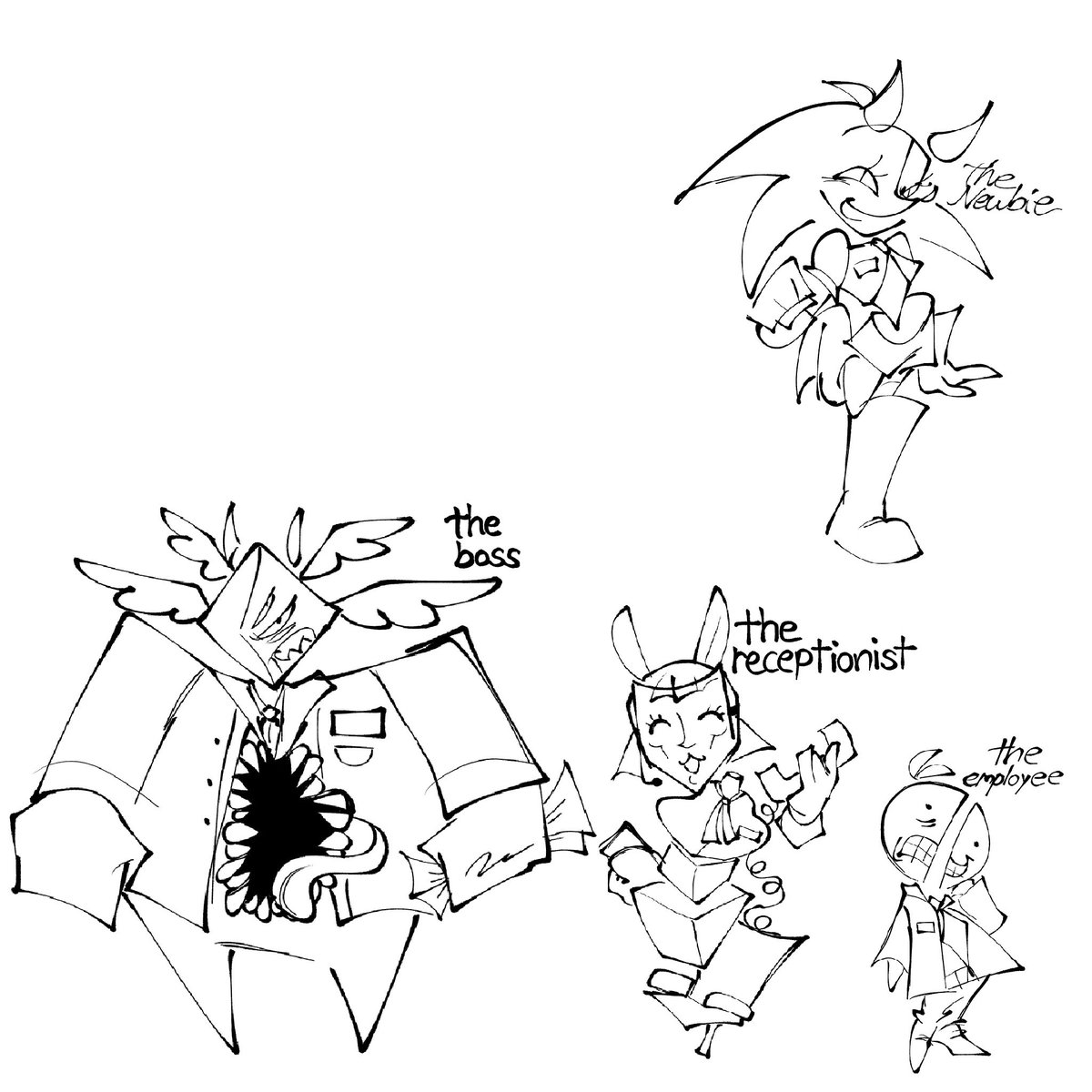 michimoomo's tweet image. some ena based characters of mine!!
(not sure if anybody remembers splitscreen but haha..)