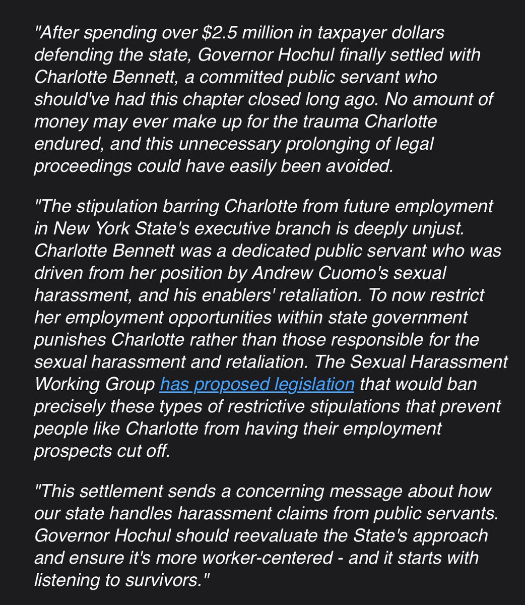 Erica Vladimer (@ericaforny) on Twitter photo So much love to <a href="/_char_bennett_/">Charlotte Bennett</a> who can finally close another chapter in the trauma she’s endured, all because she demanded she be treated with dignity and respect. 🖤 So much love to <a href="/_char_bennett_/">Charlotte Bennett</a> who can finally close another chapter in the trauma she’s endured, all because she demanded she be treated with dignity and respect. 🖤
