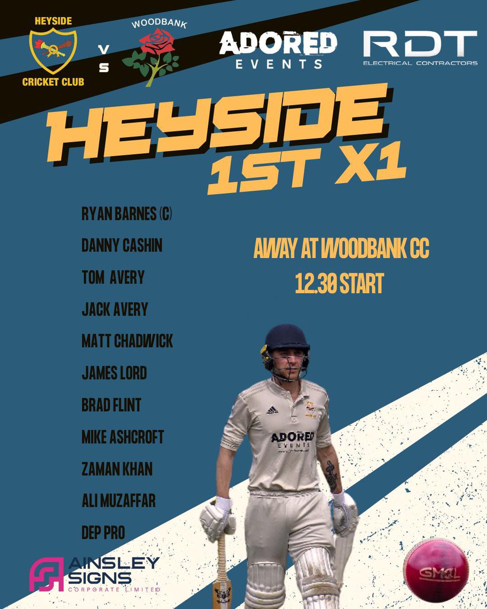 HeysideCC's tweet image. Tomorrow we are back 🏏
Our GMCL 2025 campaign kicks off with our Adored Events and @rdtelec 1sts travelling to @WoodbankCC
Our 2’s are at home, @AinsleySigns Oval v Denton CC
🏏 12.30pm
🍻 Club open from 12pm
Come on down and give us your support
#HCC #allheysidearentwe